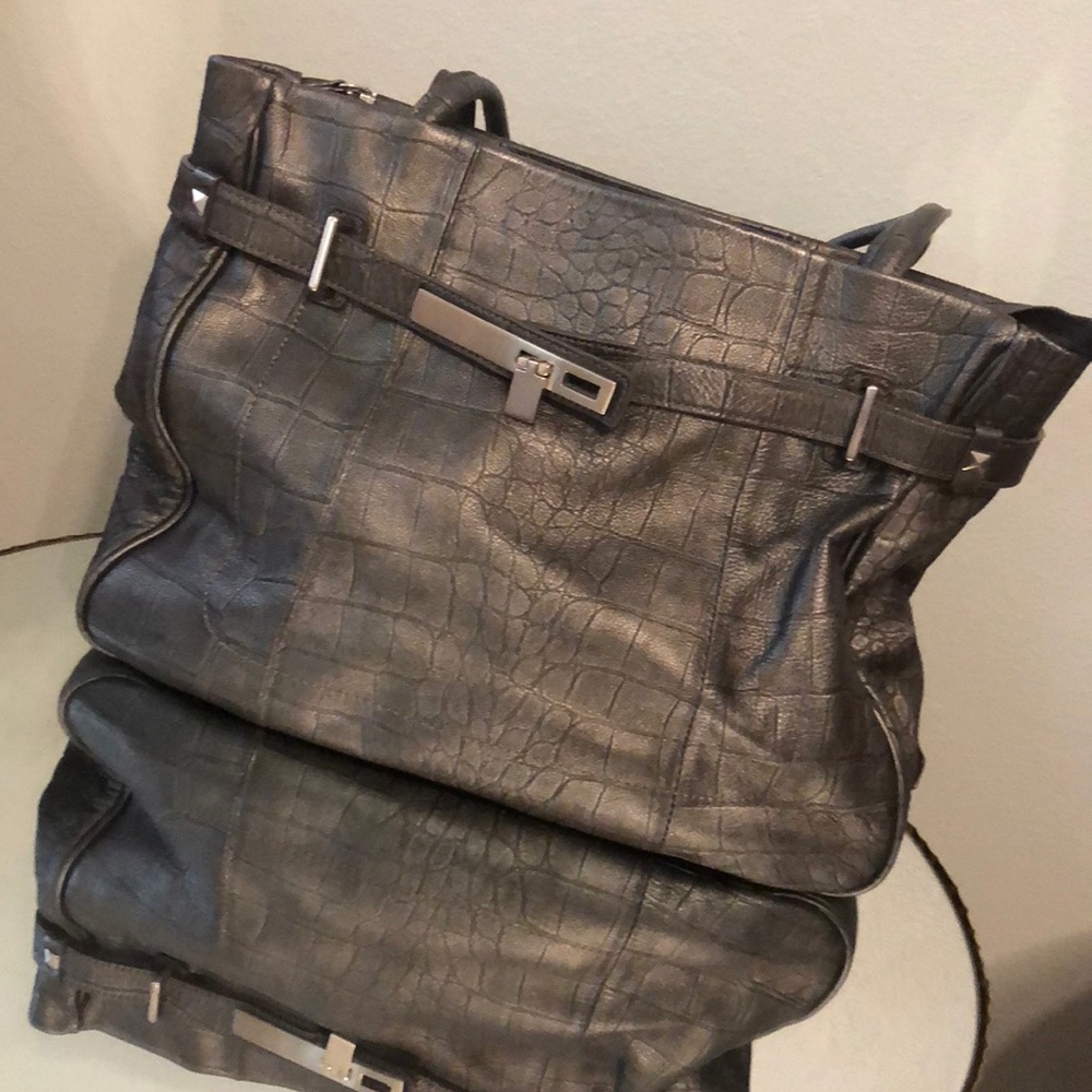 Adrienne Vittadini shoulder bag - dark silver/gray